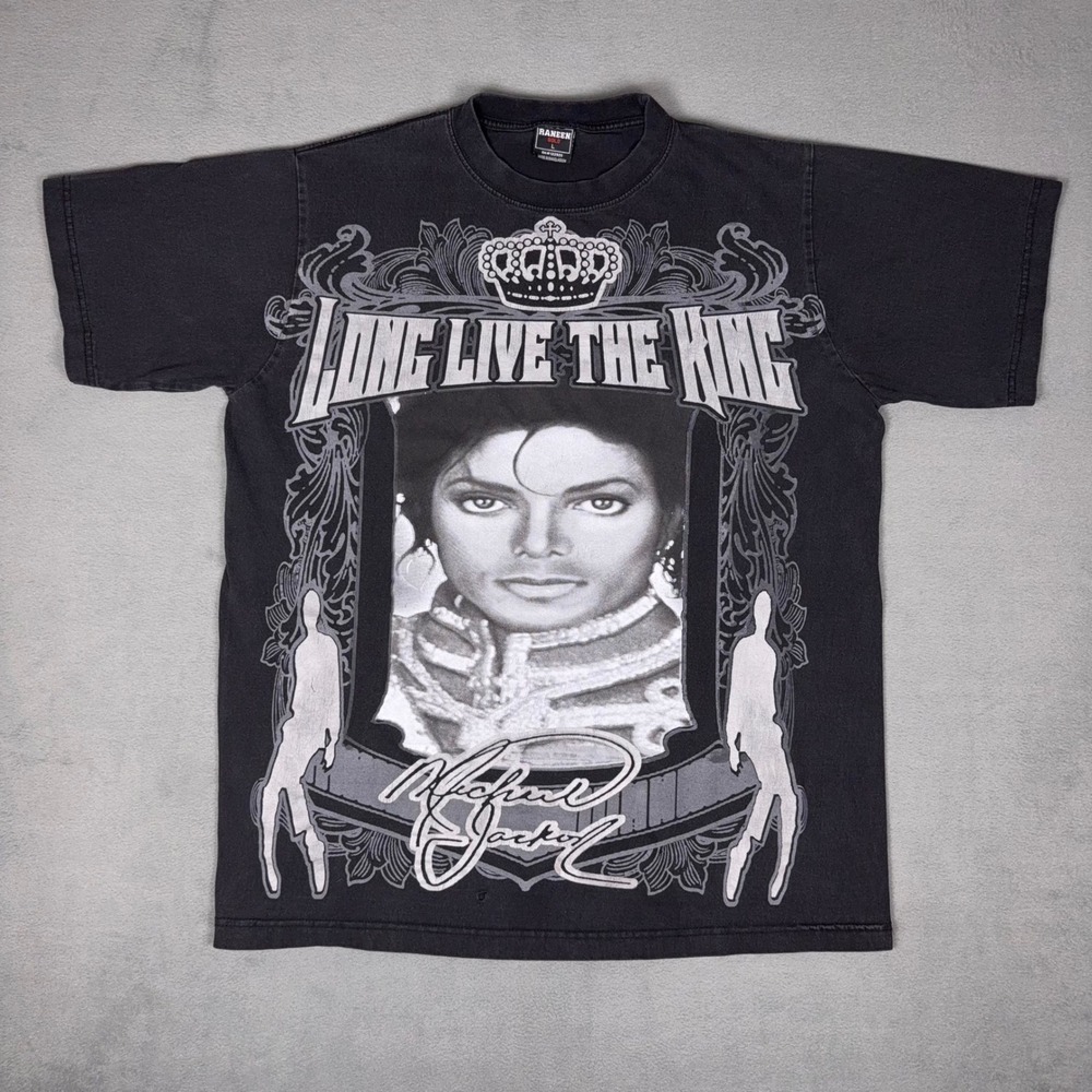 Michael Jackson Long Live The King Memorial T Shirt Mens L Bootleg Rap Tee Black
